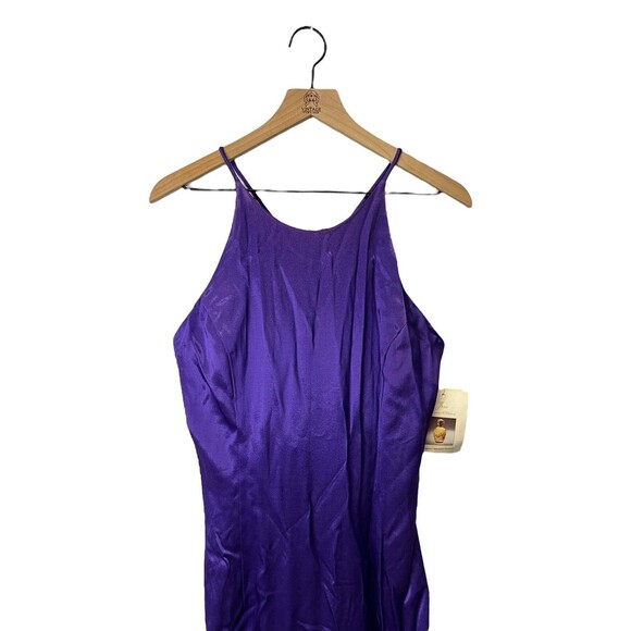 NWT Jessica McClintock Gunne Sax Satin Purple Diamond Princess Dress Size 13/14 - Picture 6 of 16